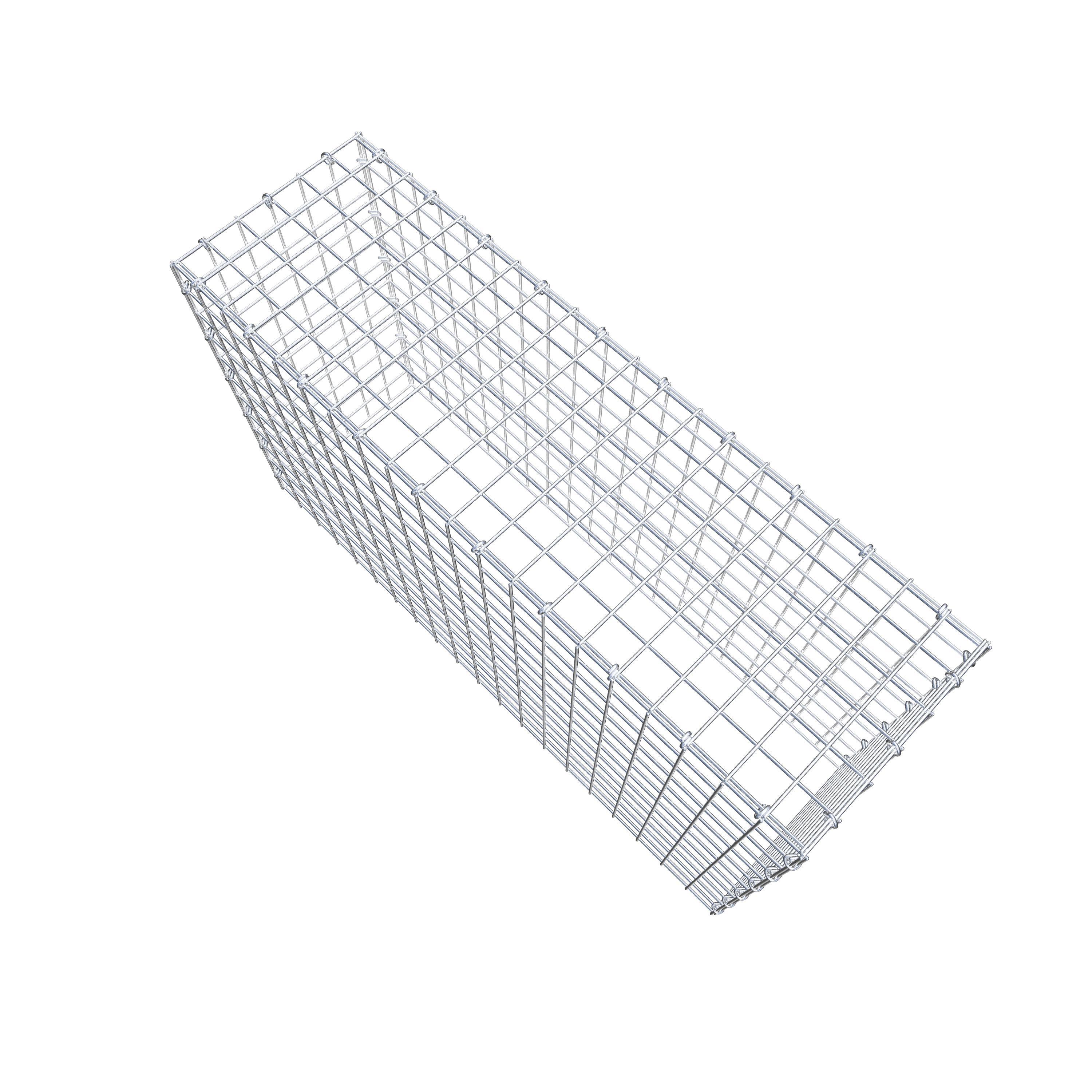 Gavión para apilar en acero galvanizado 100x60x30cm (LxAxP), malla 5 x 5cm, Anillo en C, sin rejilla inferior - 8