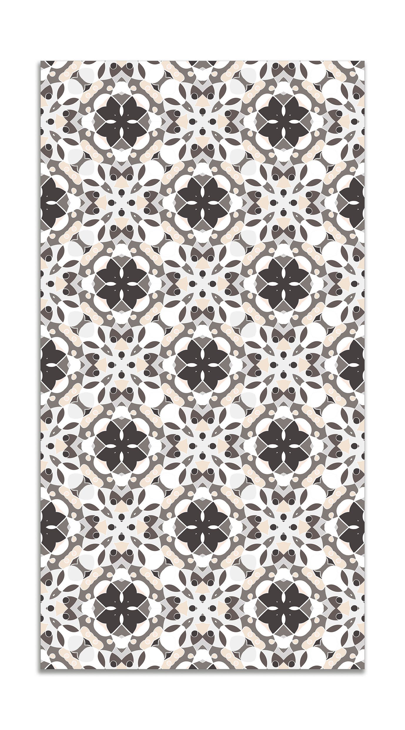 Panorama Tapis du sol Vinyle Mosaïque Hydraulique Orientale Gris ...