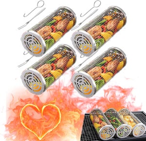 Rukauf - 10 spiedini per barbecue, 50 cm, spiedini per carne