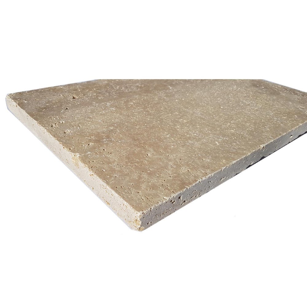 Margelle Travertin beige mix 1er choix 61x40.6x3cm bord droit - 2