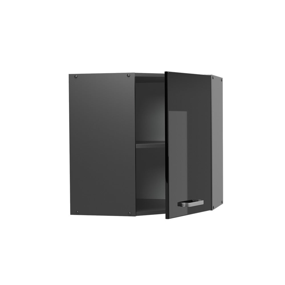Vicco Elément haut de cuisine R-Line, Noir Haute brillance, 57cm - 4