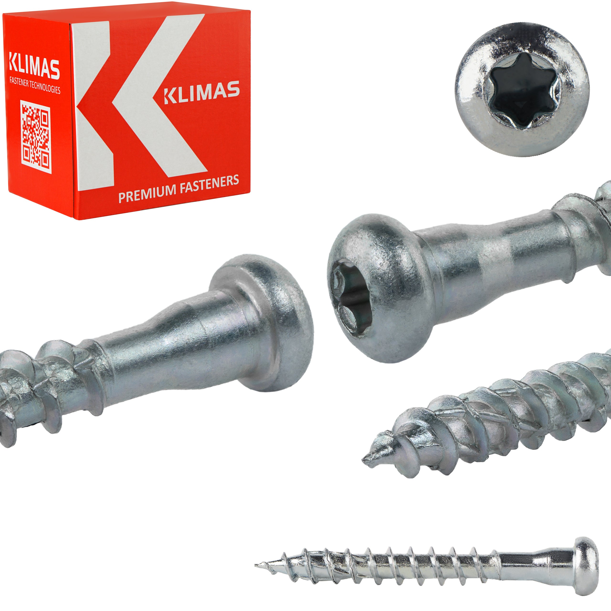 Wkręty do łączników ciesielskich Klimas WKLC 5x40 mm z łbem walcowym 250szt