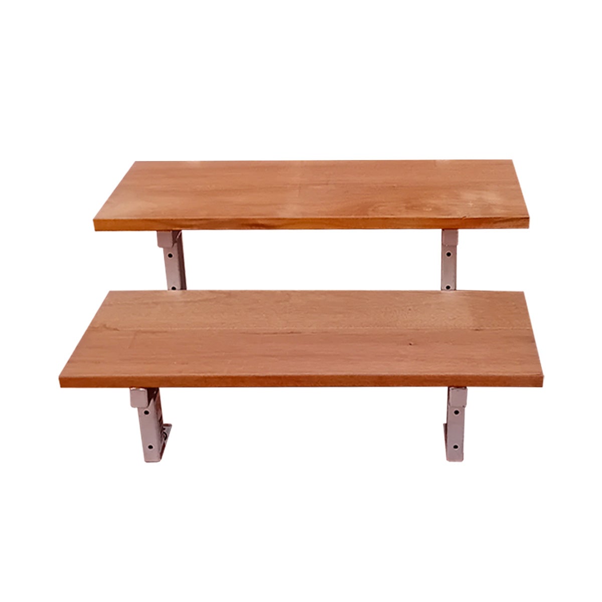 Escalera metálica bali 2 peldaños madera dura 37x100cm