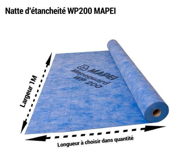 Mapeguard WP200 natte d'étanchéité vendue à la coupe au m² MAPEI