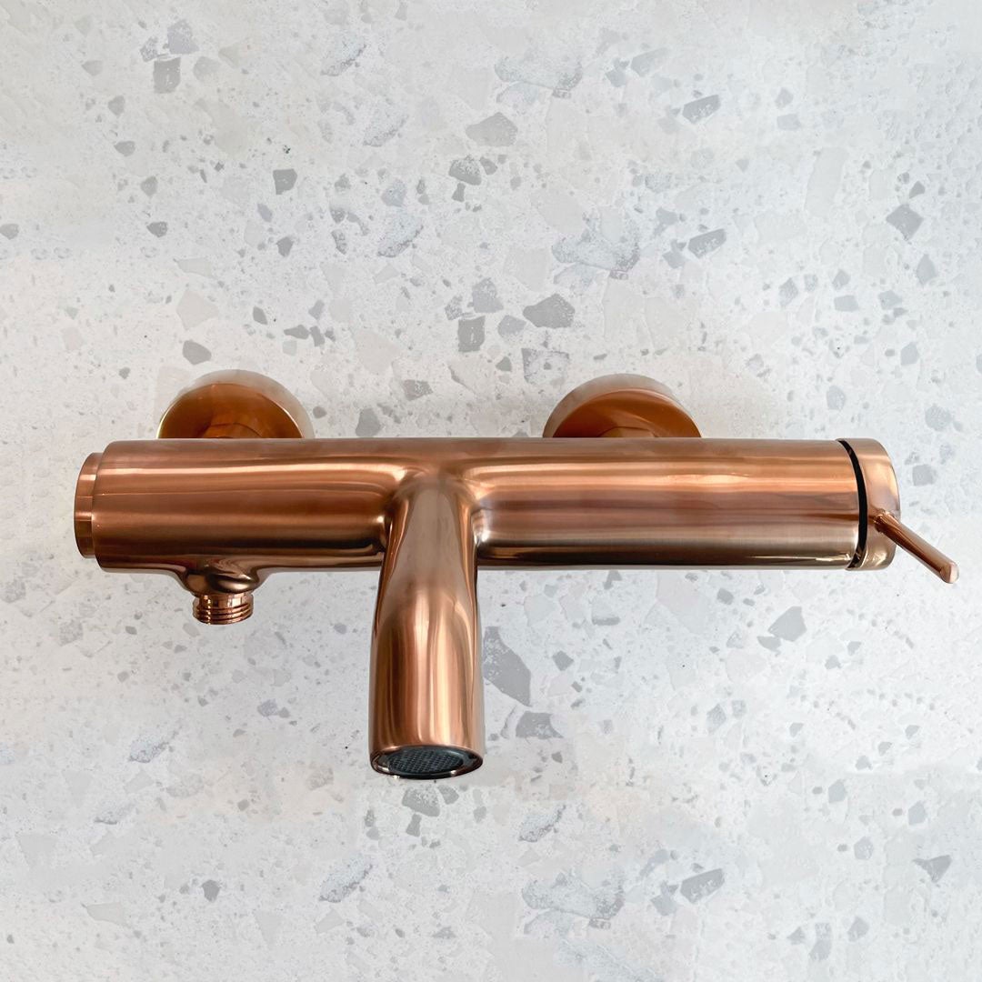 Luisa mitigeur bain-douche mécanique or rose brossé - 2