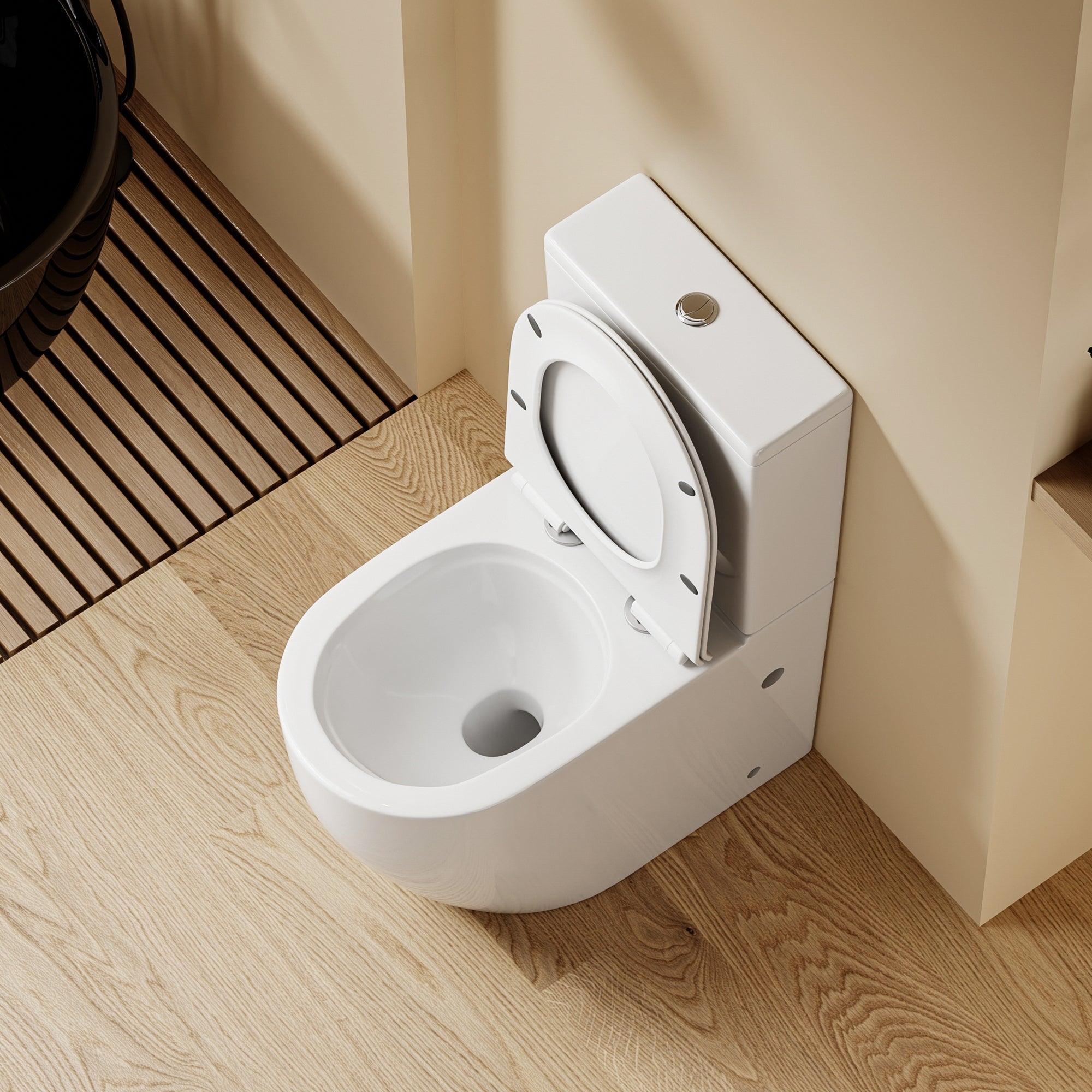 DILECI - WC à poser sans bride sortie horizontale (63x38x82cm) - Design ...