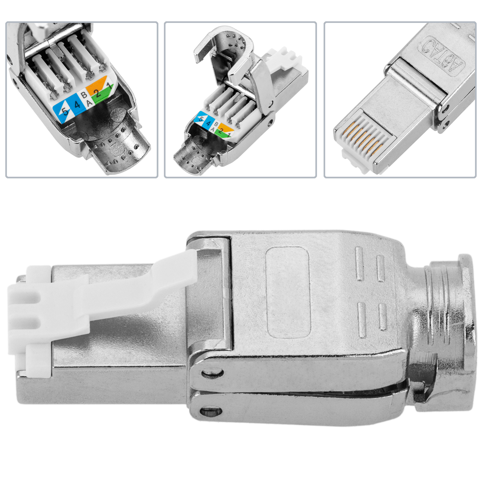 Connecteur FTP mâle Cat.6A RJ45 Sertissage sans outil - 2