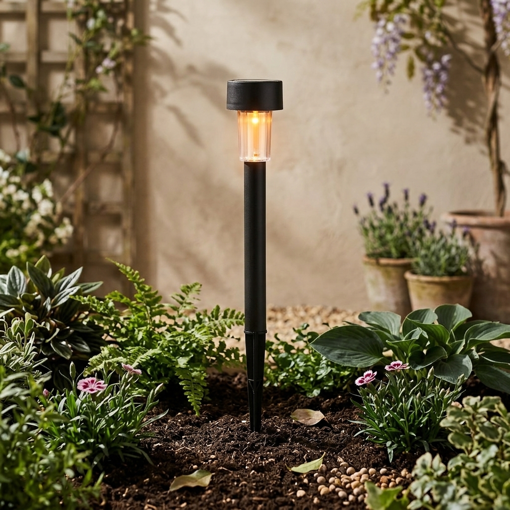 Lampa gruntowa wbijana solarna Solar 1 czarna LED 0.1W wym: 30 x 4,5 x 4,5 cm tworzywo sztuczne Rabalux