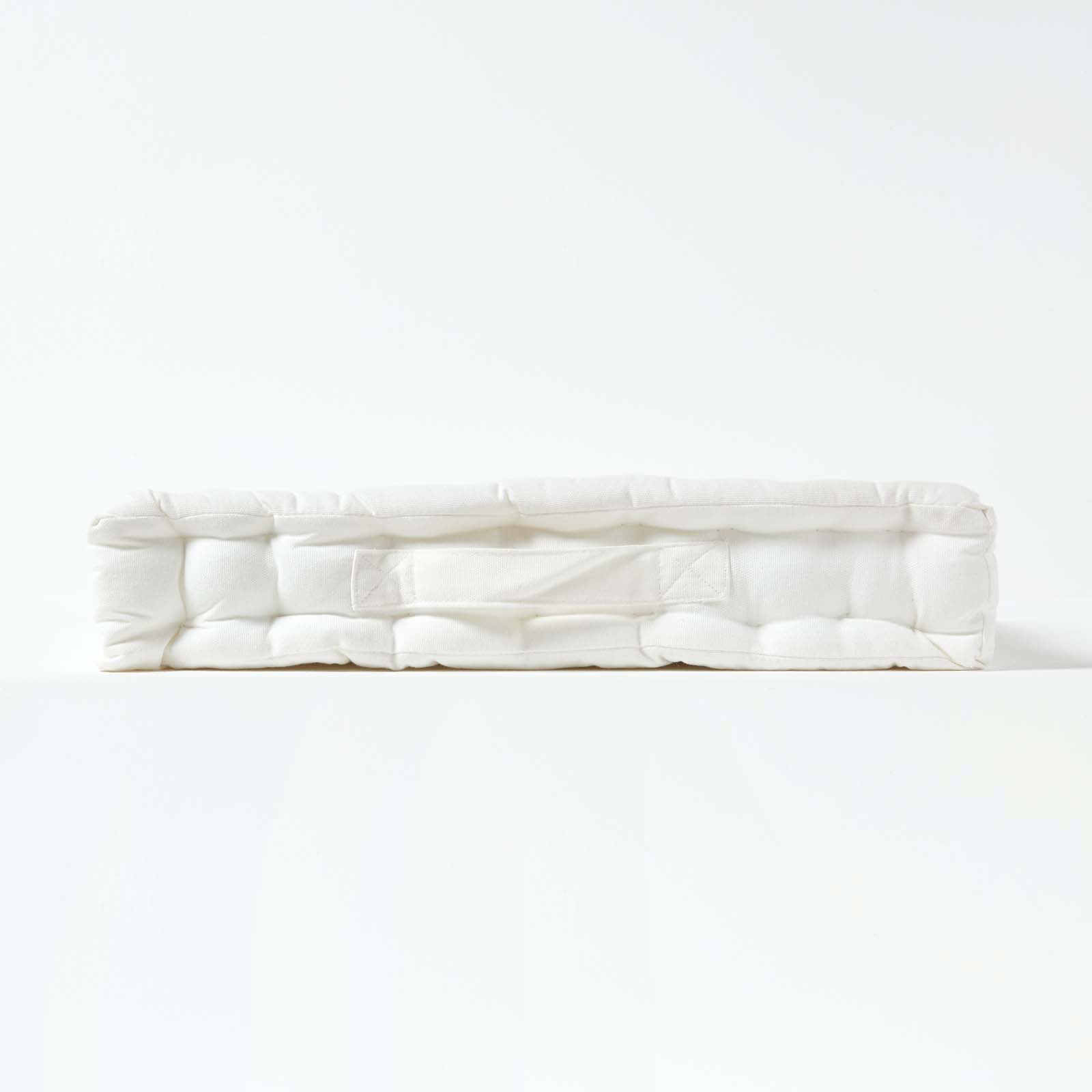 Homescapes Coussin de sol - Blanc - 40 x 40 cm - 5