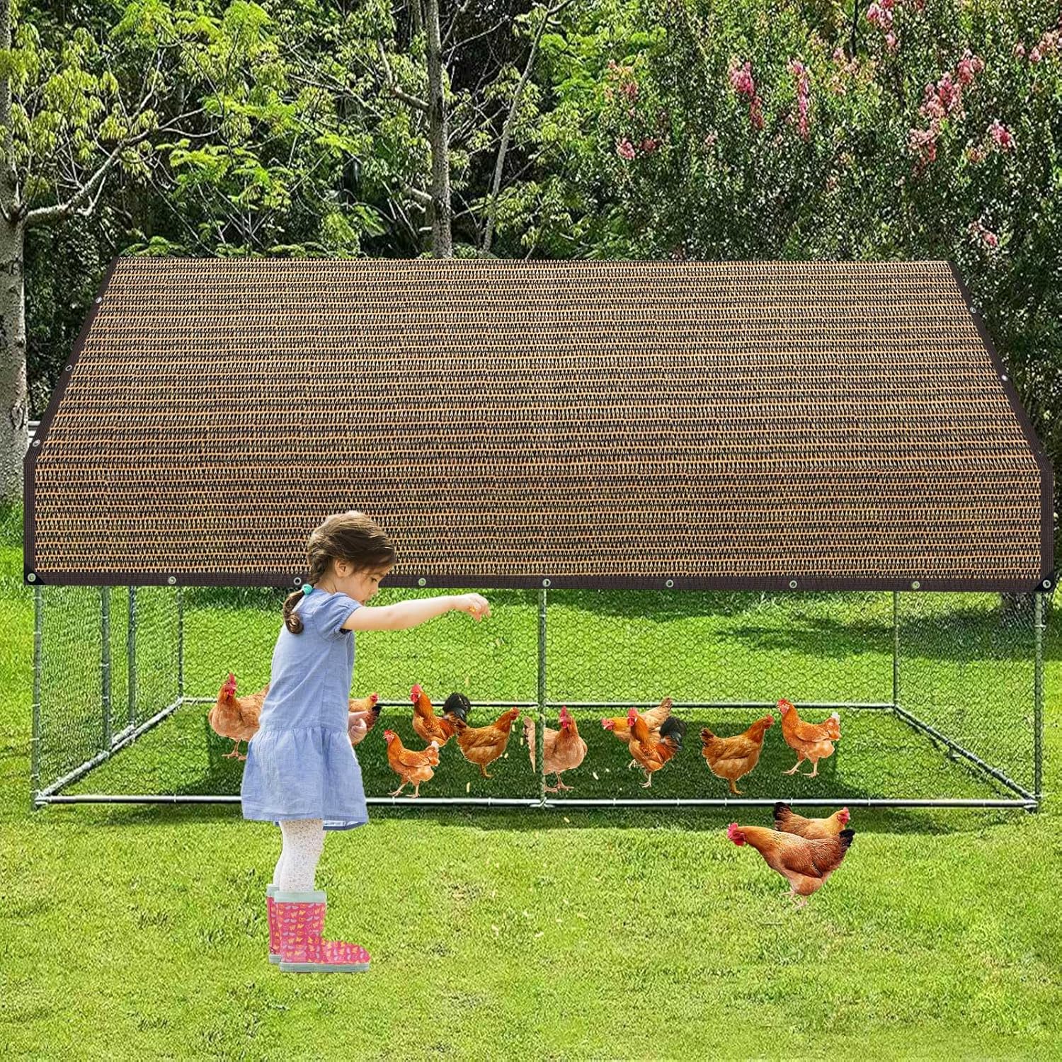 Filet d'ombrage, auvent de pergola, protection solaire pour toiture de terrasse, blocage UV 80 %, filet d'ombrage extérieur, 3 x 4 m - 7