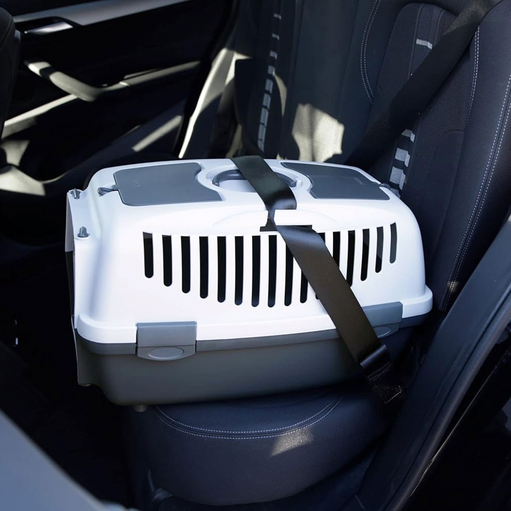 Transportador portátil para animais de estimação antracite, ideal para cães e gatos 48x31,5x31cm - 6