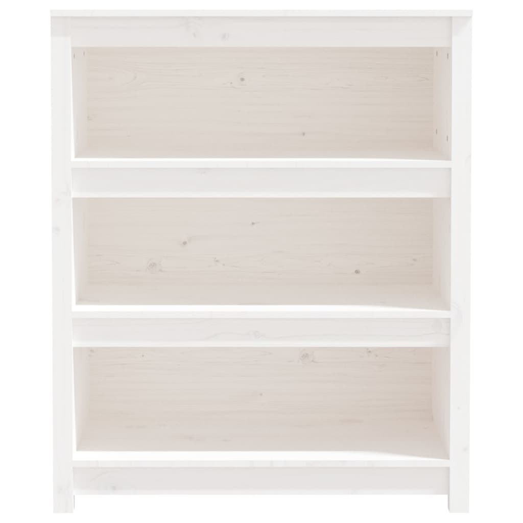 Maison Exclusive - Estantería madera maciza de pino blanca 80x35x97 cm - 5