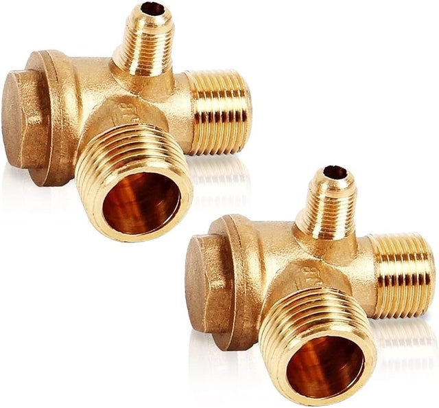 Clapet anti-retour pour compresseur d'air, lot de 2, 3 voies, 20 x 16 x 10 mm, pour accessoires de raccordement de compresseur d'air
