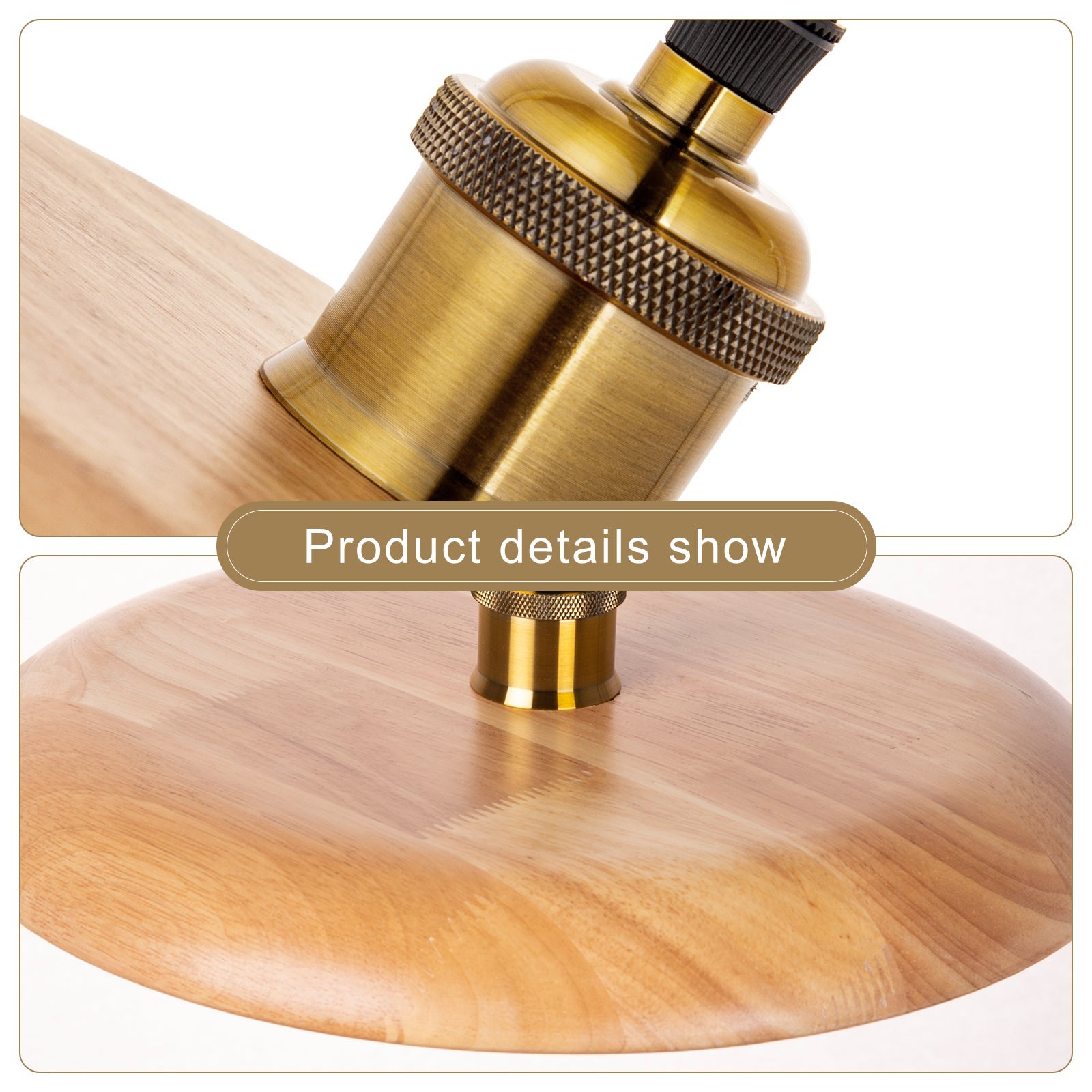 Éclairage pendentif en bois petit luminaire en bois fait à la main luminaires suspendus réglables pour salle à manger, salon, chambre à coucher D35CM - 6