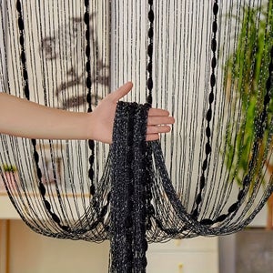 2 fermatenda, colore beige, fatti a mano, con motivo a foglia, macramè, per tende decorative