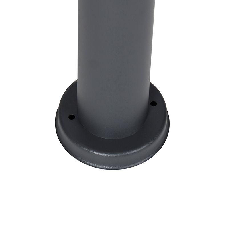 Qazqa nowoczesny lampa słupkowa do ogród - Rox - ciemnoszary, max. 20w, kompatybilny z żarówką LED, e27, 80cm, IP44 - 5
