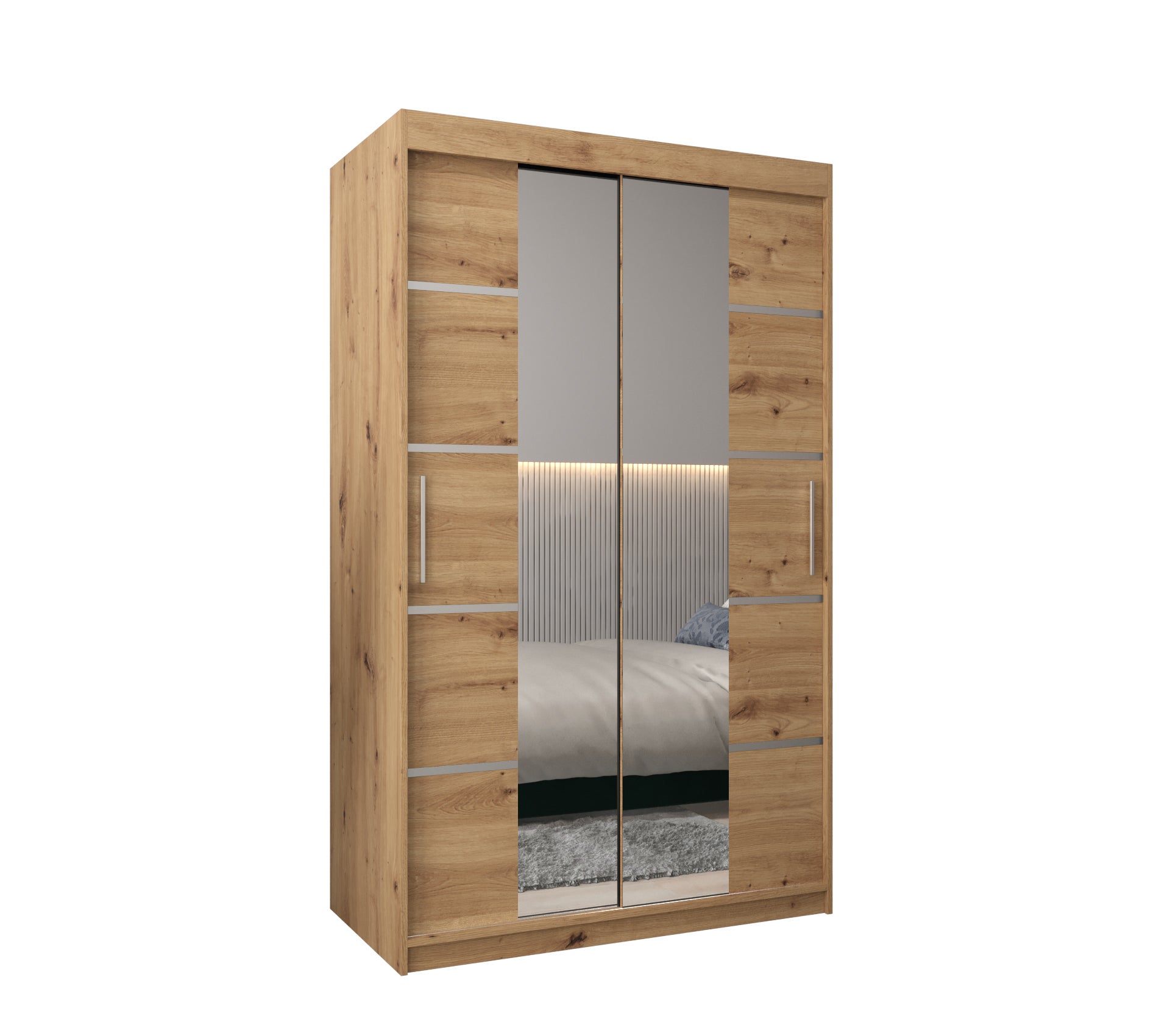 Szafa przesuwna garderoba Verona 4 120 x 62 x 200 cm Artisan - Abiks Meble