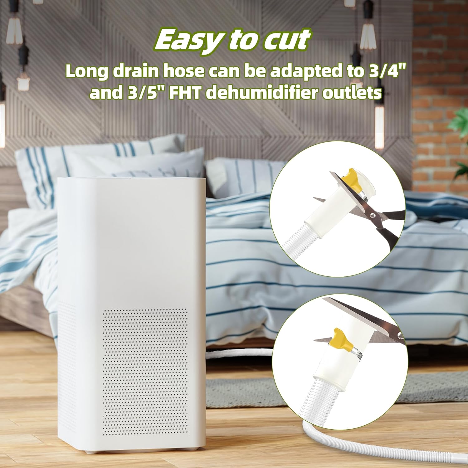 Tuyau de vidange pour climatiseurs - Tuyau flexible de condensation 15-25 mm pour climatiseur split, longueur 1 m - 5