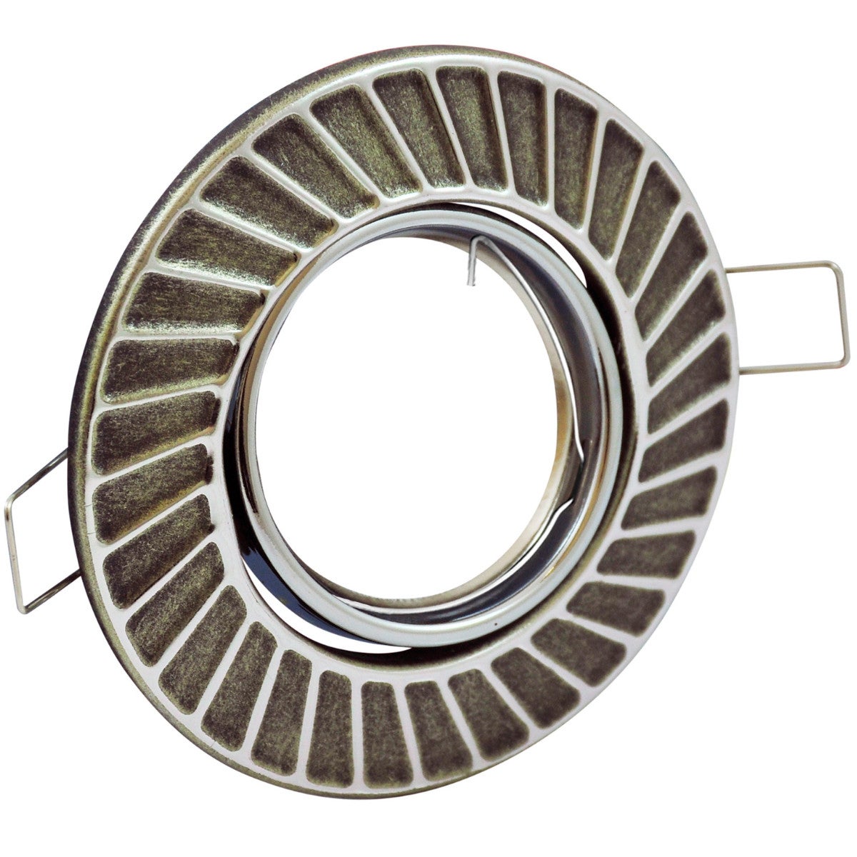 Oprawa sufitowa wpuszczana podtynkowa Fobos srebrna 1xMR16x5W okrągła ruchoma IP20 wym: 2,6 x 10 x 10 cm metal Polux