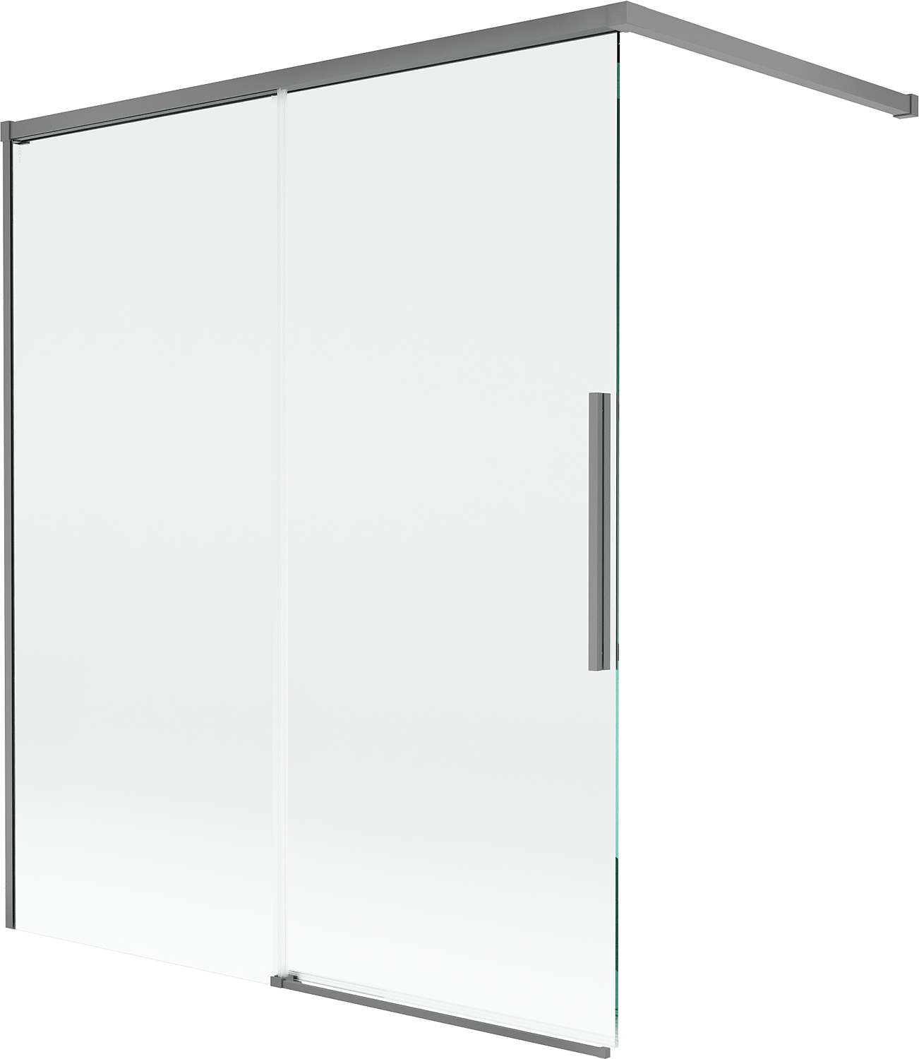 Mexen Rox parawan nawannowy 2-skrzydłowy rozsuwany 120 x 150 cm, transparent, gun metal - 8C9-120-003-95-00