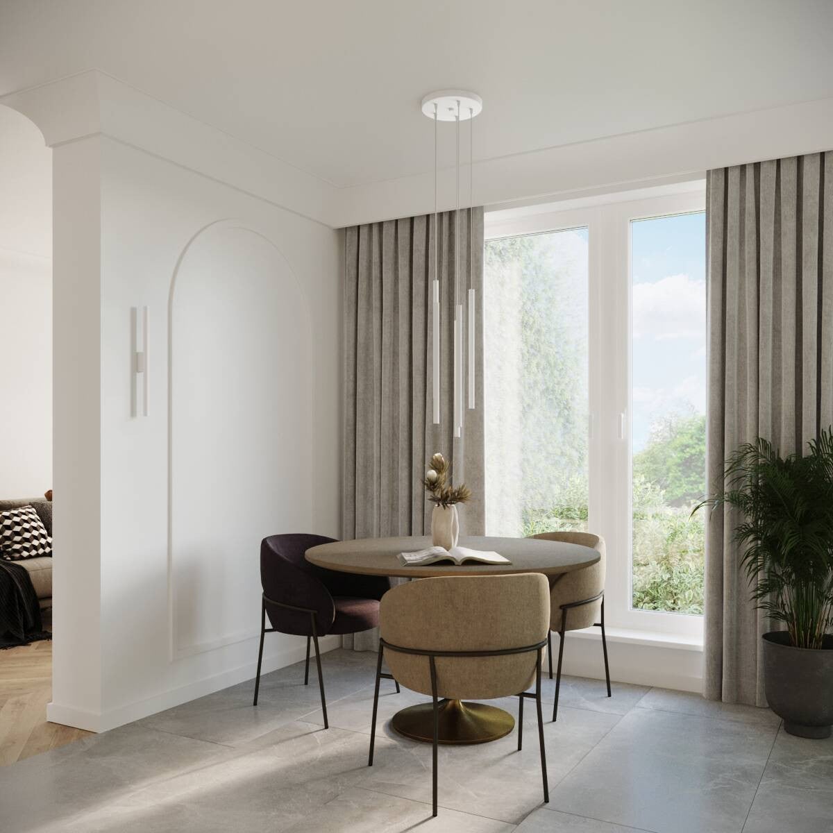 Lampa wisząca Pastelo biała 2xG9x8W podwójna tuby nad stół wym: 118 x 15 x 15 cm metal Sollux Lighting - 5