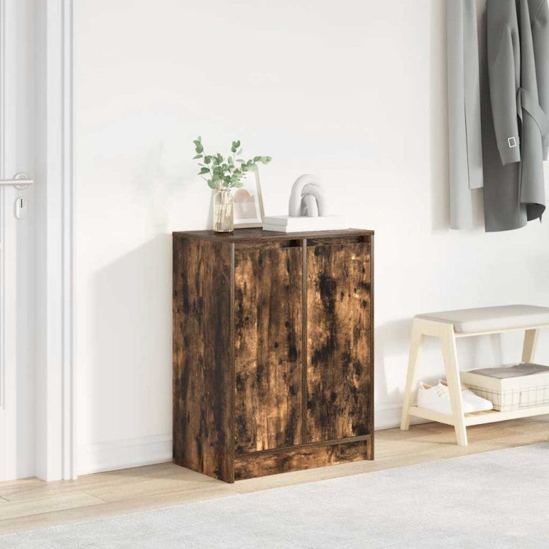 Szafka na buty Dąb wędzony 57x34x76 cm Drewno klejone vidaXL