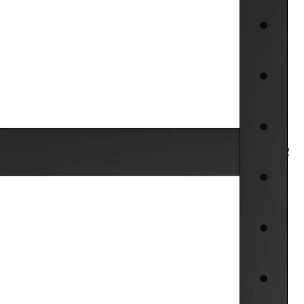 Cadre de banc de travail en métal 150 x 57 x 79 cm noir et rouge - 4
