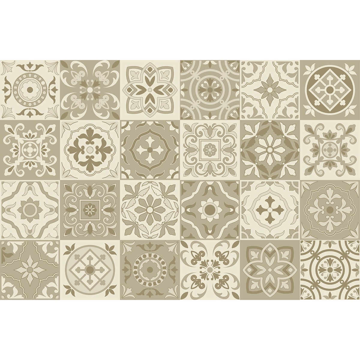 24 adesivi piastrelle di cemento azulejos Domenico - Sticker adesivo - adesivi murali - 24stickers10x10cm - 5