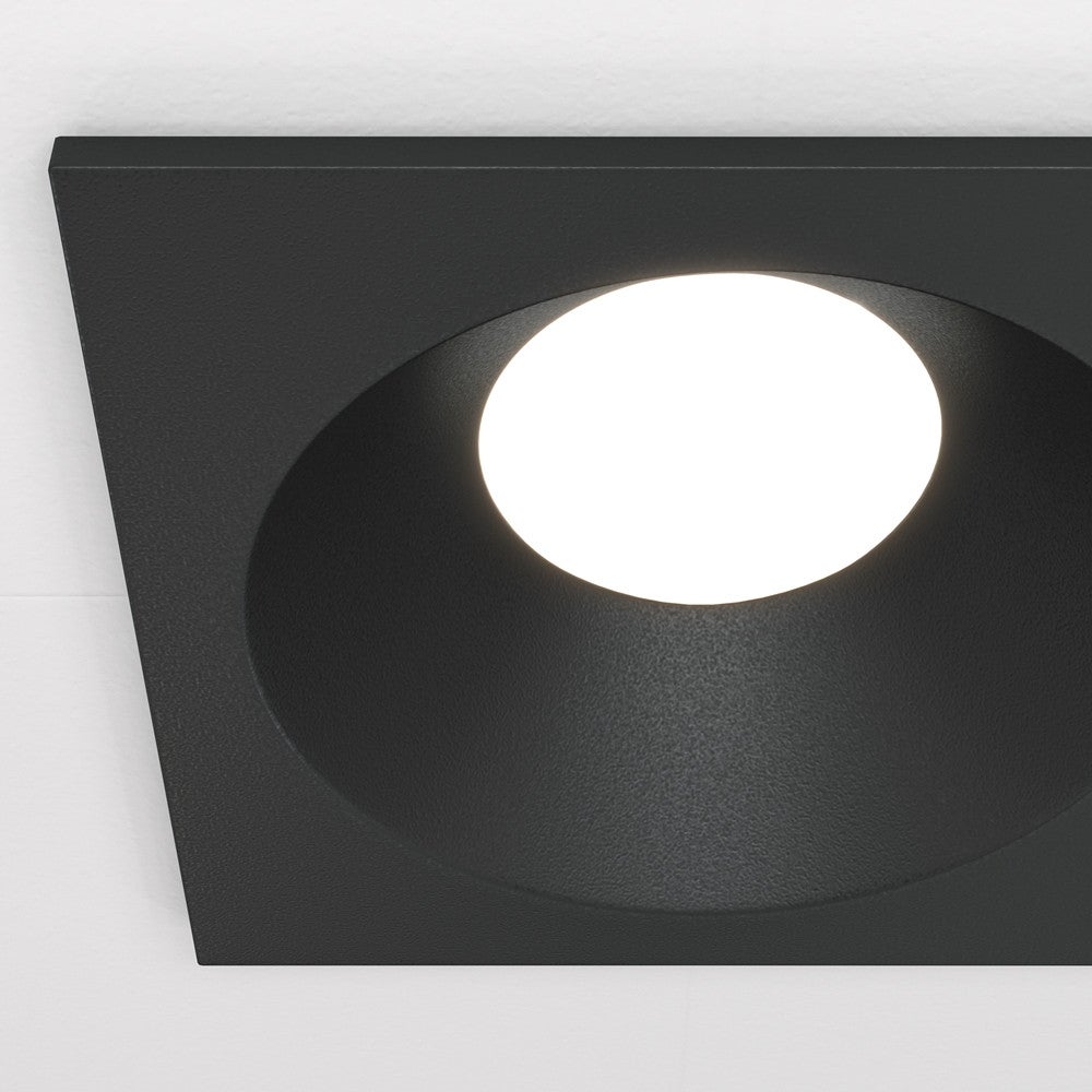 Oprawa sufitowa wpuszczana podtynkowa Zoom czarna 1xGU10x50W kwadratowa IP65 wym: 4,5 x 8,5 x 8,5 cm aluminium Maytoni - 3