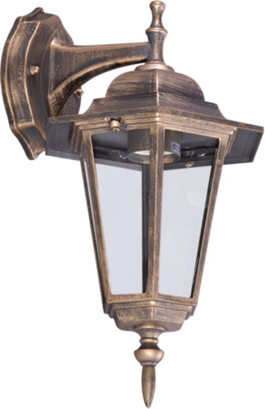 Kinkiet zewnętrzny STANDARD czarny-złoto 1xE27x60W wym:37x20x23cm IP44 Kaja