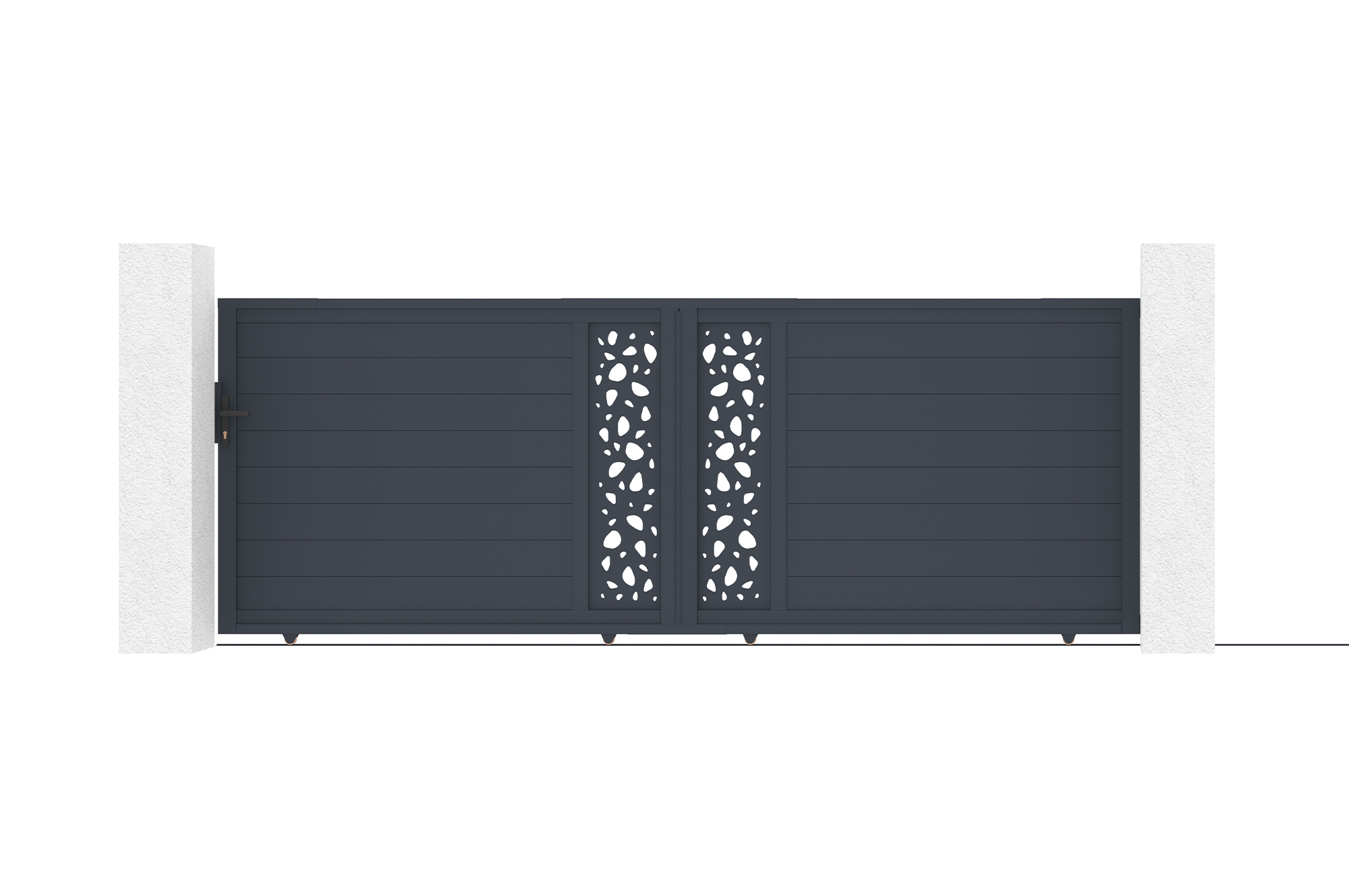 SUNNY 400C160 pacchetto cancello scorrevole 4m + 2 pali H.190cm - 5