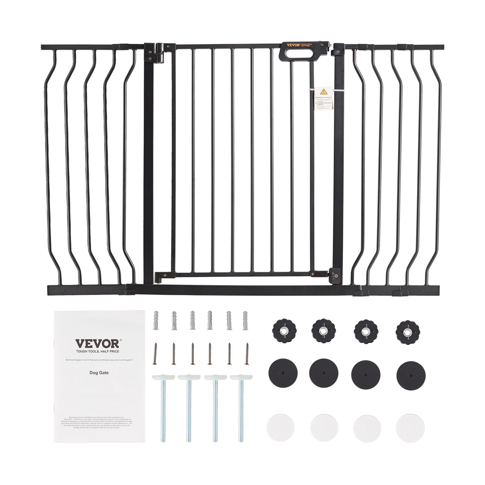Barrière Sécurité Extensible VEVOR 75-135 cm Hauteur de 76 cm Barrière d'Escalier à Fermeture Automatique sans Perçage Grande Ouverture 533 mm - 9