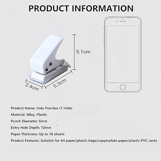 Lot De 2 Mini Perforateurs Manuels Portables – Perforatrice 2 Trous Ultra Compacte Pour Reliure Albums Photo, Scrapbooking Et Bureau Étudiant