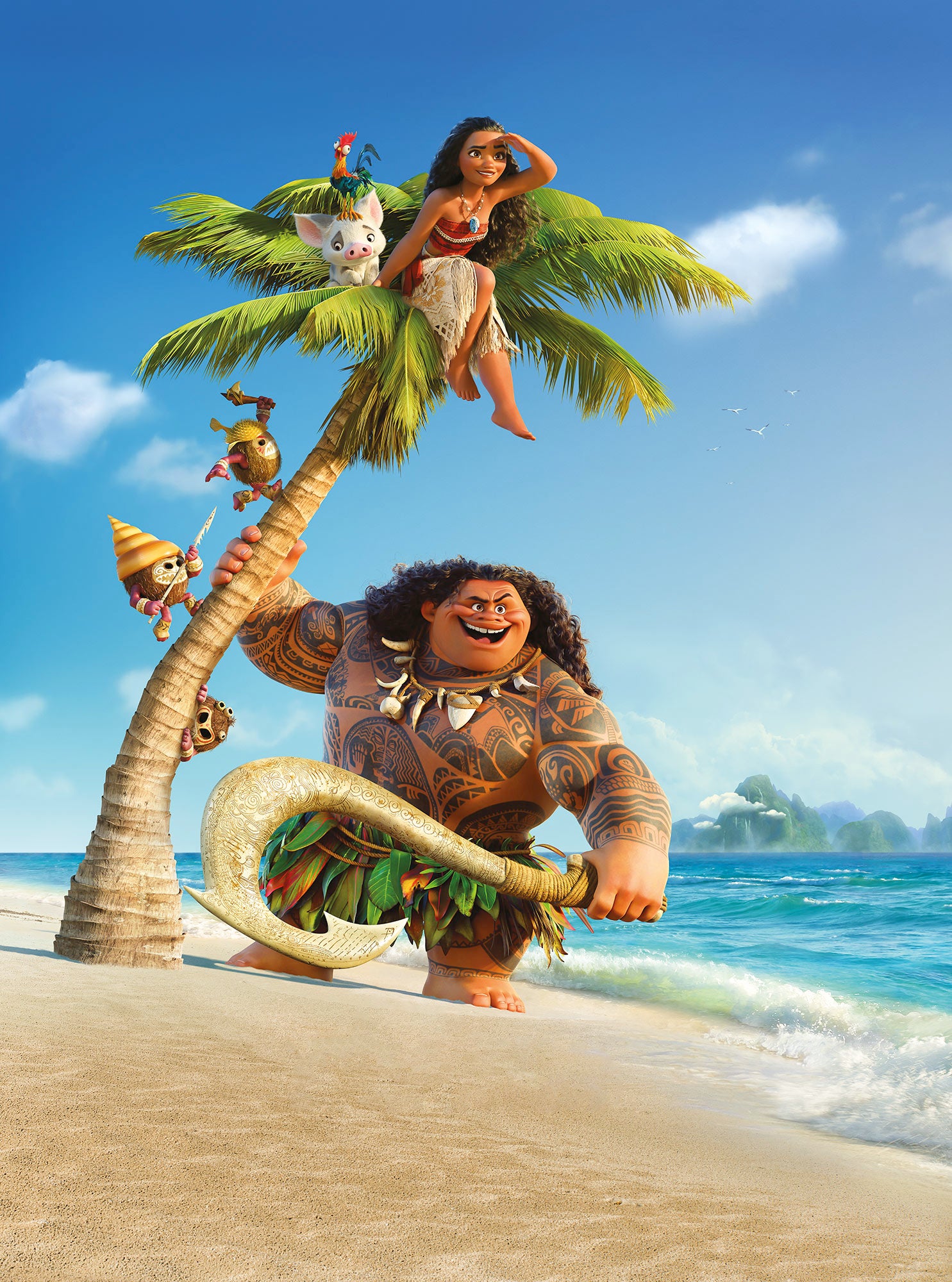 Fototapeta Moana niebieskim,zielonymIpiaskowym - 184 x 248 cm - DISNEY - 2