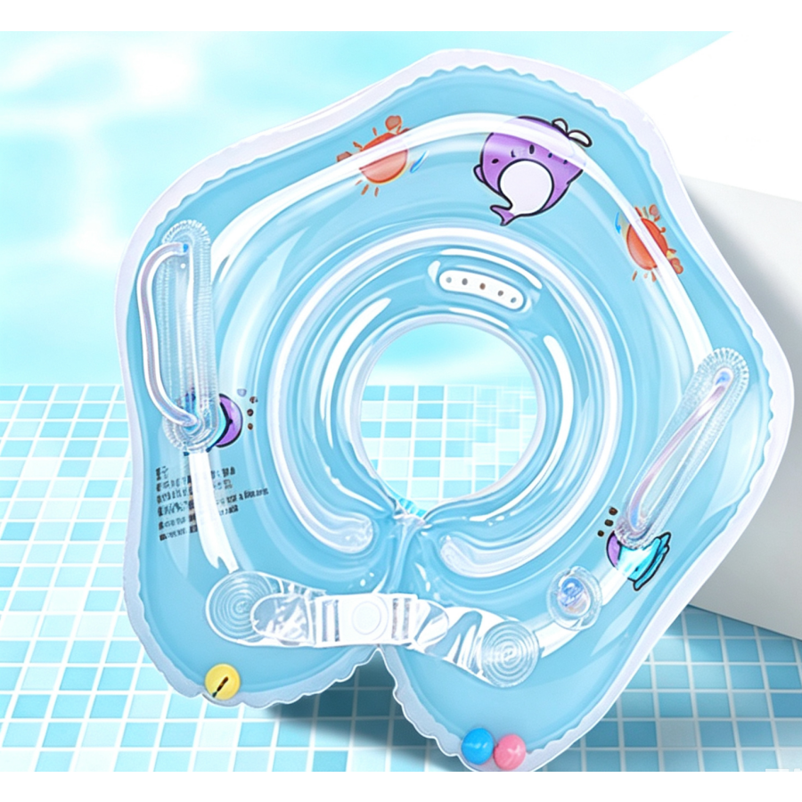 Peradix – Bouée Bébé Avec Toit Pare-soleil Amovible UPF50+ – Forme Baleine – 9-36 Mois – 25kg Max