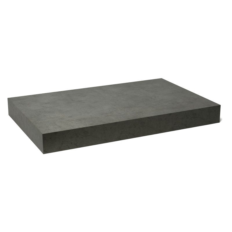 Naturel plan vasque 103,5x8x50 cm, gris foncé mat effet beton ...