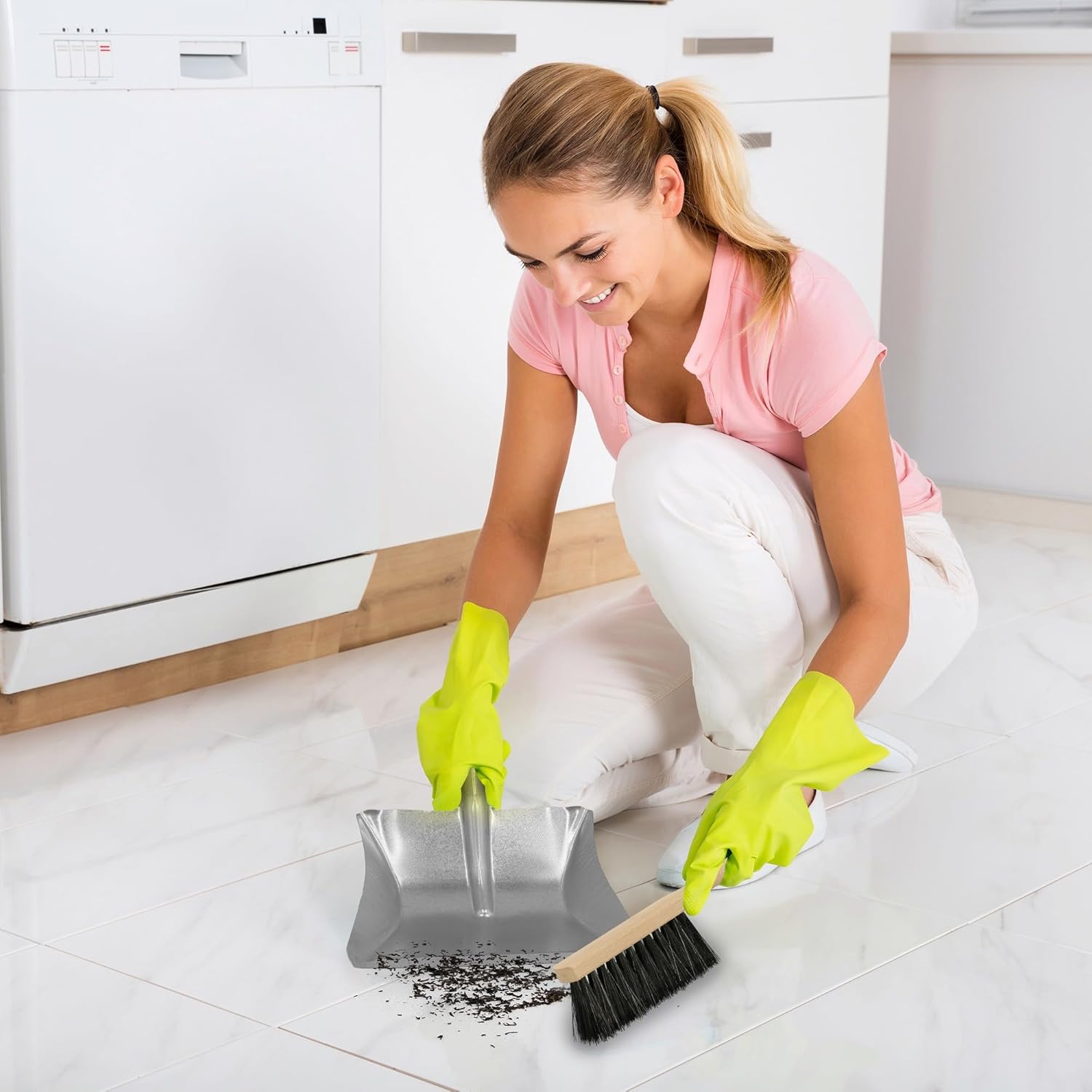 Scopetta e paletta con manico in acciaio zincato - KOTARBAU - 7