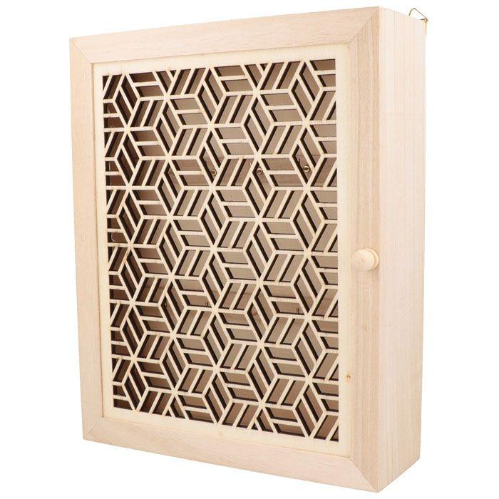 Boîte à Clés Murale Palazzo INT - Bois Massif Rouge - 84.5 Cm - Vintage/Retro - NEUF