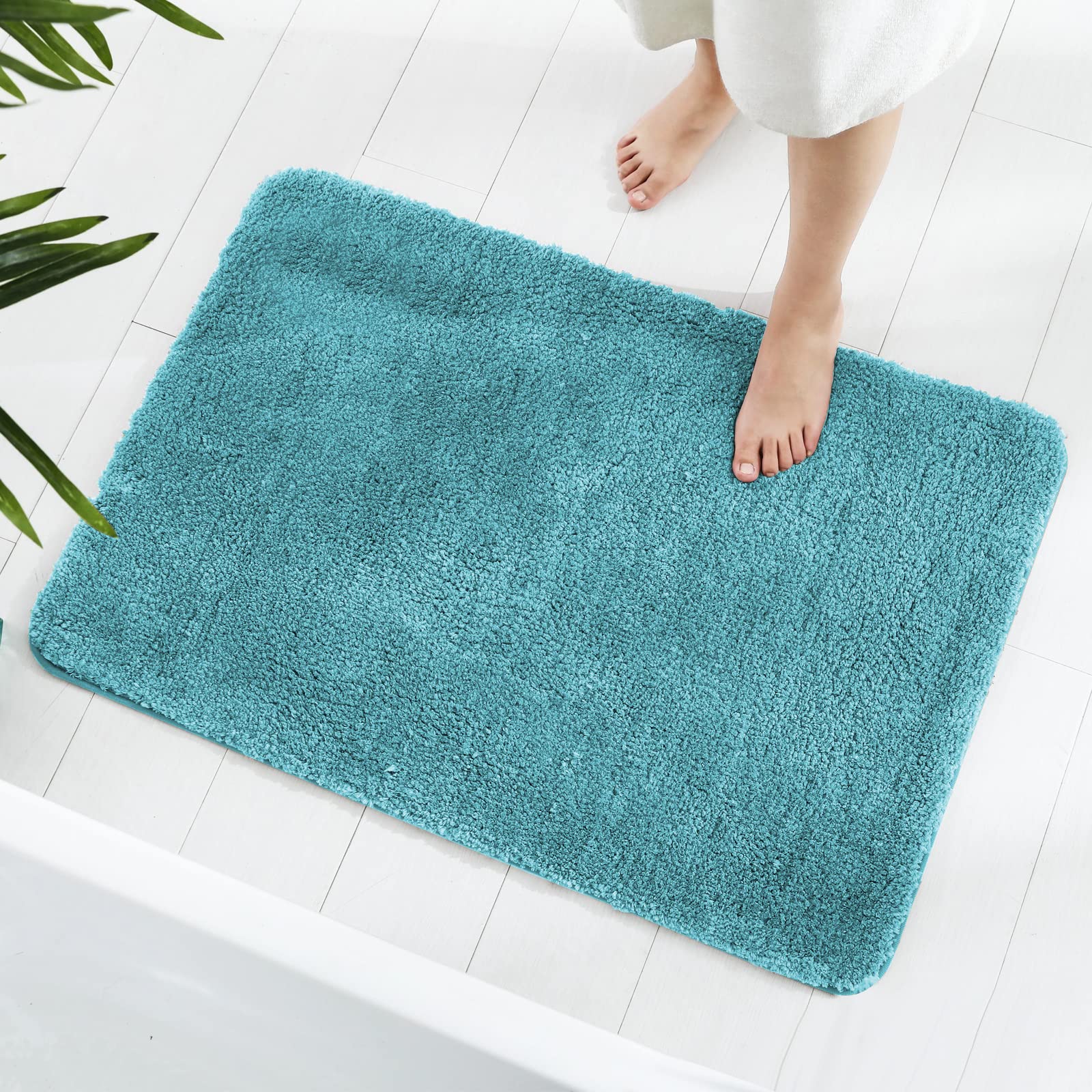 GONICVIN Tappeto Da Bagno 60x90 Cm - Microfibra Ultra Morbida, Assorbente E Antiscivolo, Lavabile, Marrone Chiaro