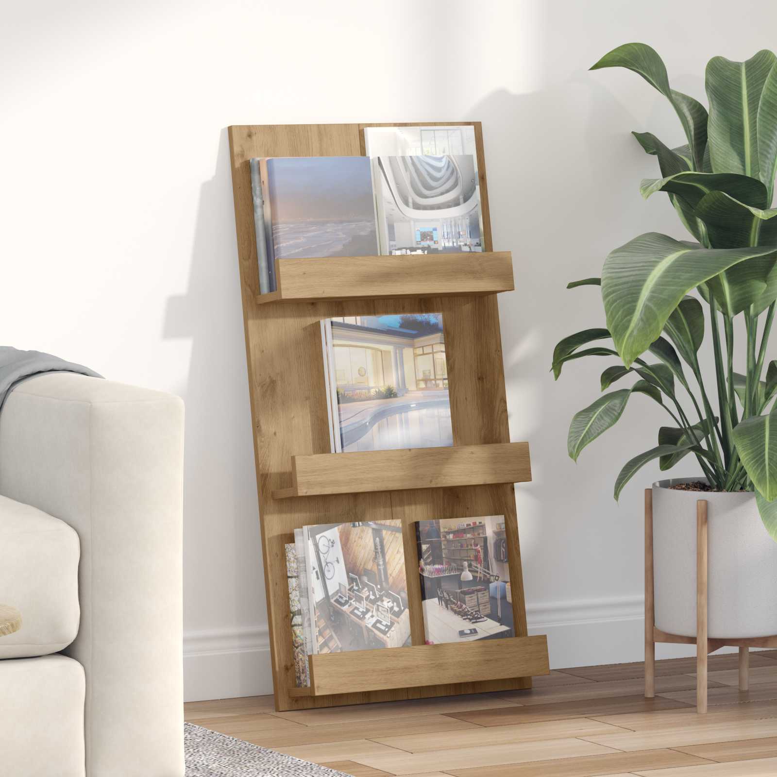 Étagère à magazines Chêne artisanal 51 x 11 x 102 cm | Leroy Merlin