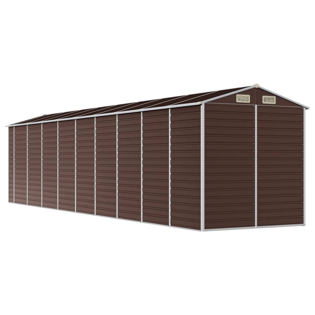 Maison Exclusive - Abri de jardin marron 191x810x198 cm acier galvanisé - 7