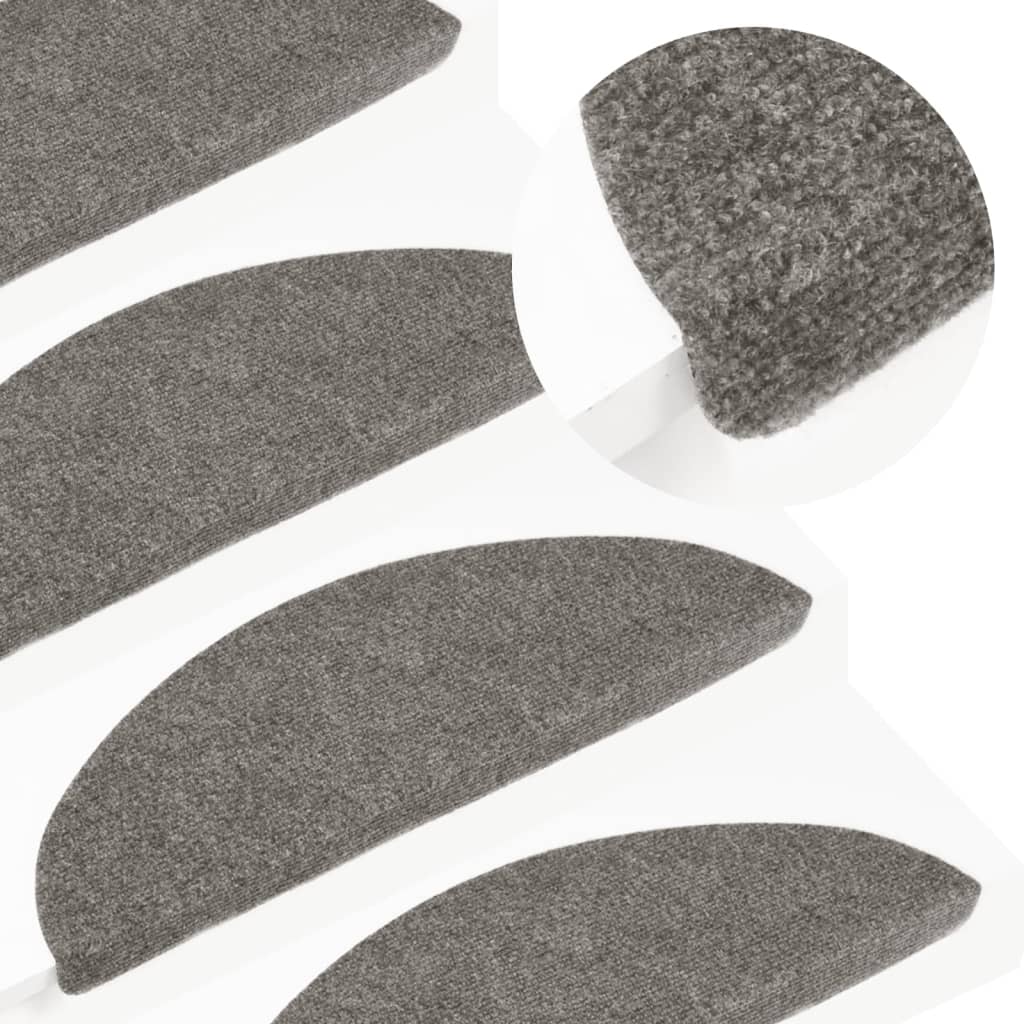 Tapis d'escalier auto-adhésifs 10 pcs | Paillasson d'escalier | Marchette gris 56x17x3 cm CFW65020 - 2
