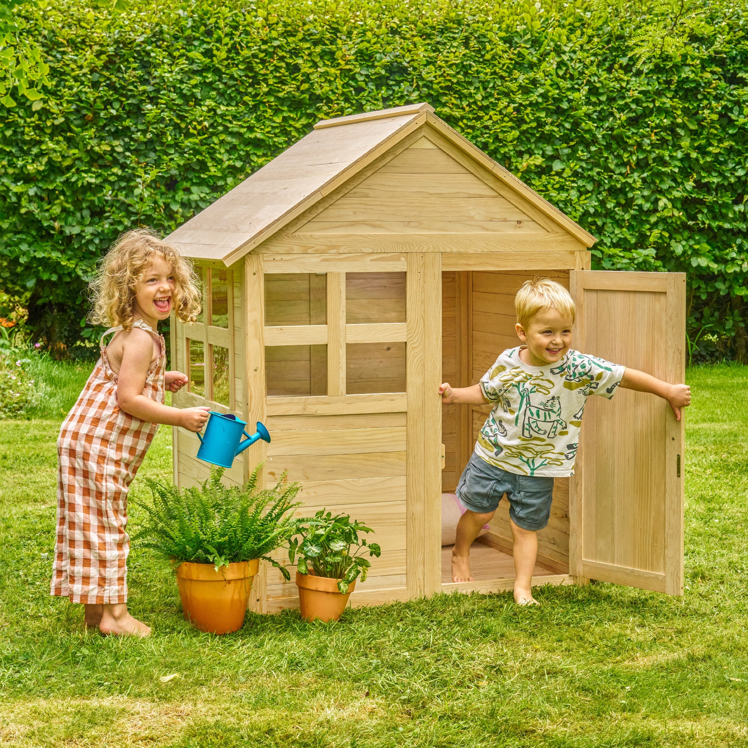 Maisonnette cabane enfant avec plancher BOUTON D'OR COTTAGE en bois FSC® - 2