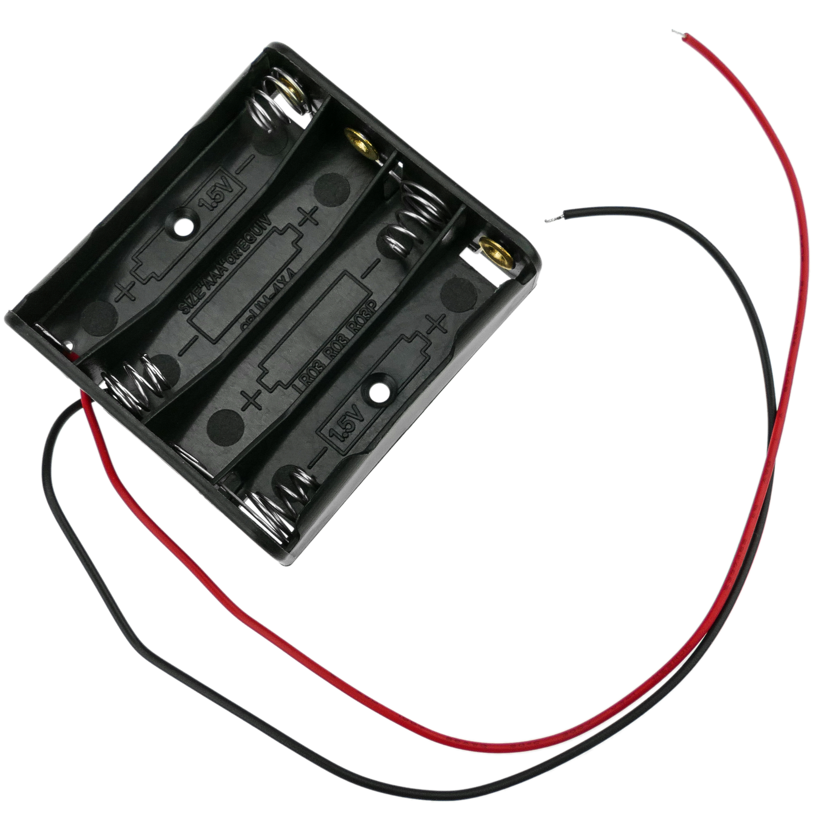 Battery compartment. Porte-pile plat pour 4 piles AAA LR03 1.5V - 3
