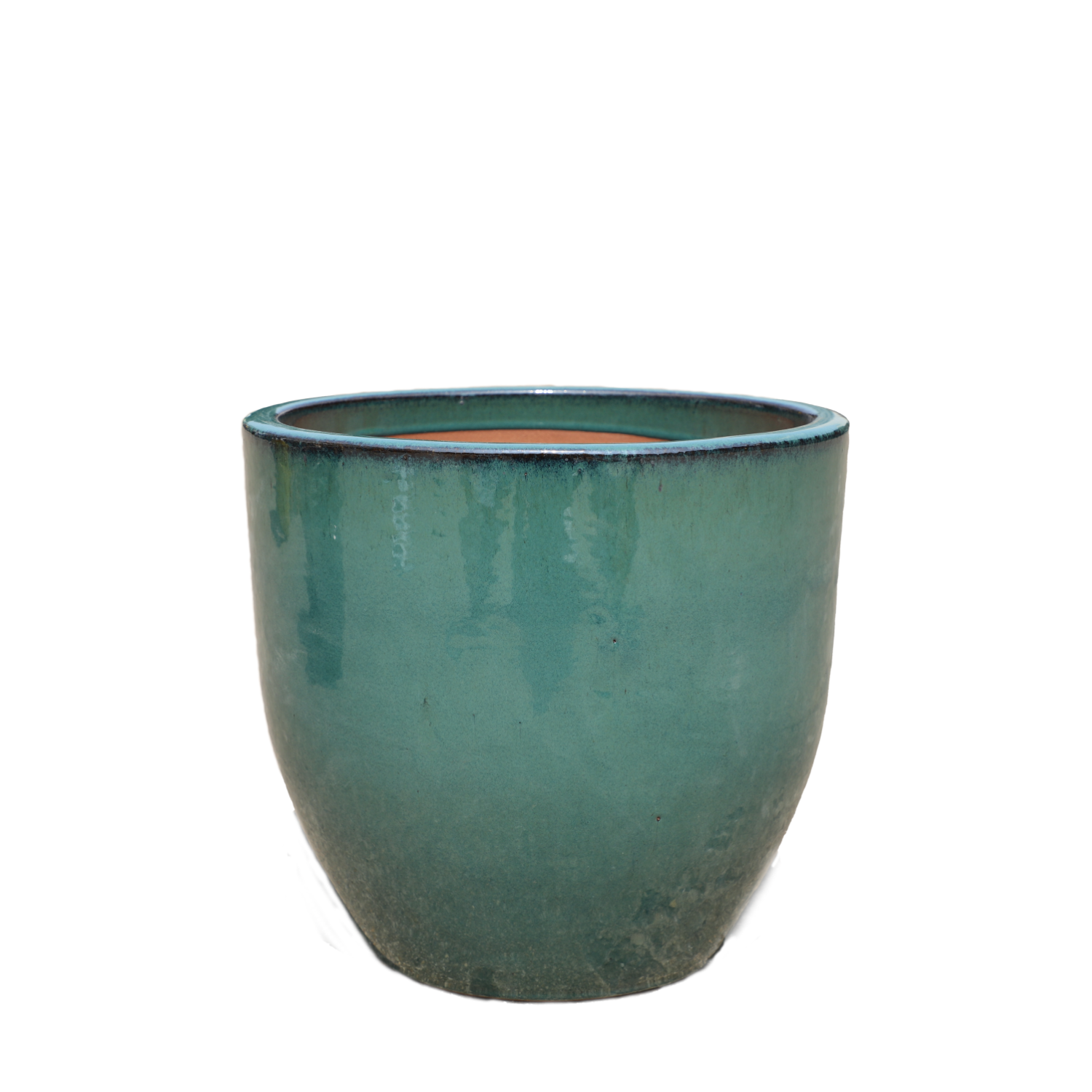 Pot grande taille d'extérieur LANCELOT 29x26cm jade, fait main en terre cuite émaillée, résistant au gel - 4