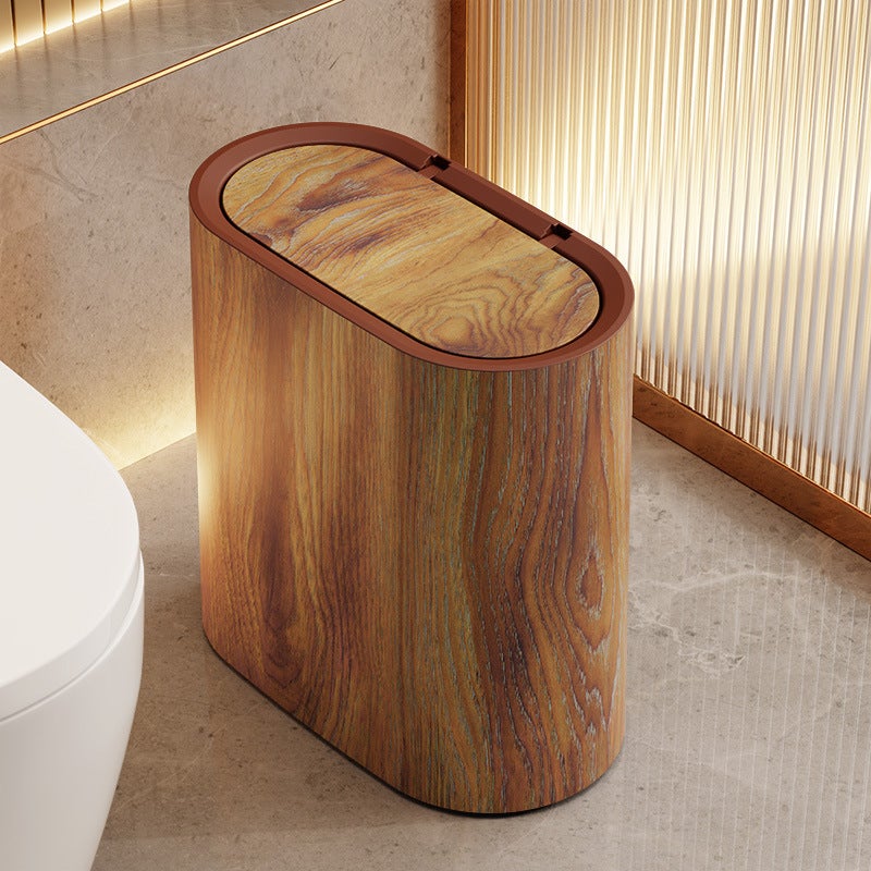 YEW DESIGN Mini cestino compatto rotondo bianco opaco, bidone della spazzatura da 2 galloni / 7,5 litri, piccolo cestino per rifiuti per bagni, ufficio, sotto la scrivania, lavanderia, cucina