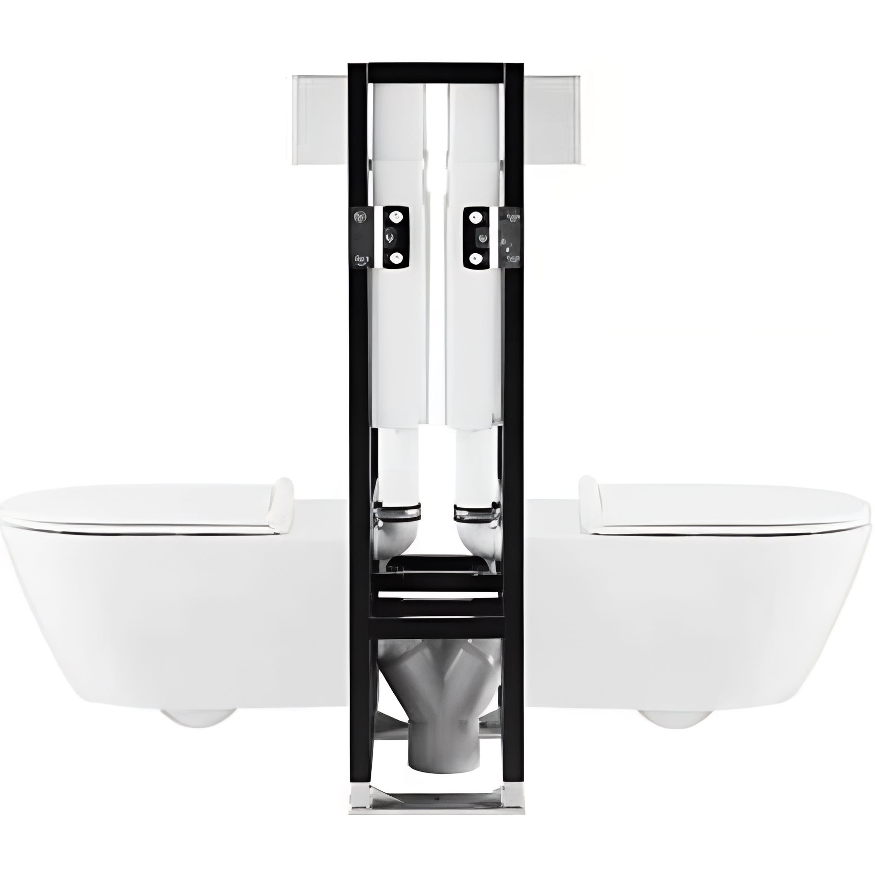 B ti support Double Pour 2 Cuvettes De WC Suspendus Dos Dos B ti support Double Pour 2 Cuvettes De WC Suspendus Dos Dos