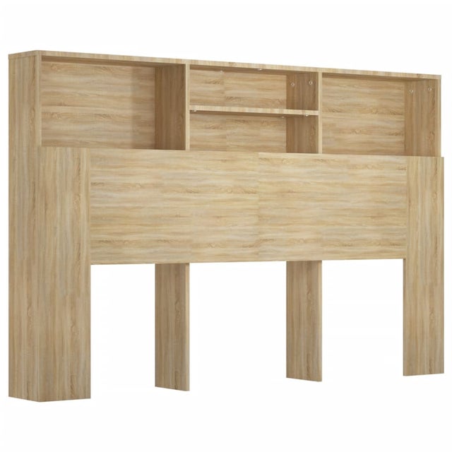 Tête de lit avec rangement en bois manufacturé 160x19x103,5 cm design moderne chambre chêne Sonoma – ComfortXL