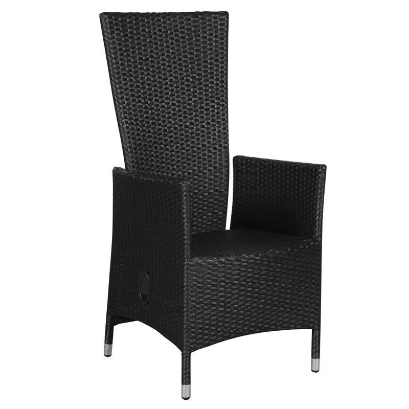 Joops 1 x krzesło ogrodowe, z pompką i płynną regulacją oparcia, czarny.