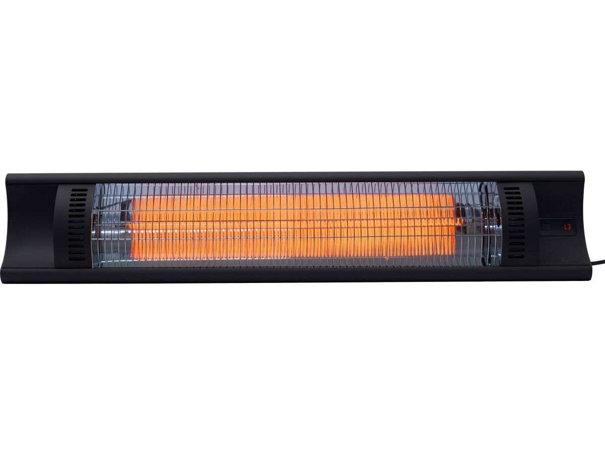 Calefactor eléctrico radiante de fibra de carbono bola - 2000w - negro